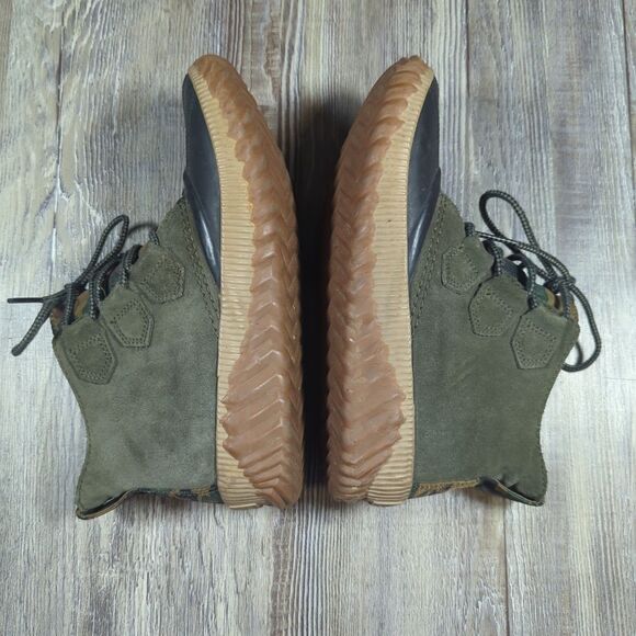 Sorel Women Out N About Plus Ankle Duck Boots Alpine Tundra Suede Size 6 Green - Picture 9 of 13